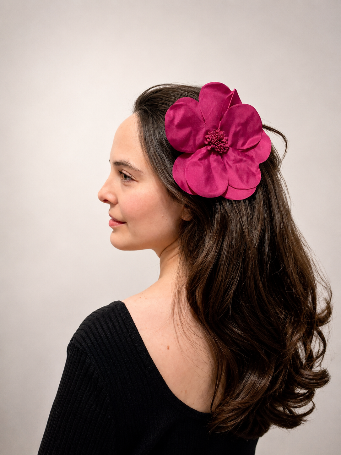 Fleur en soie ADONIS - Rose Fuchsia