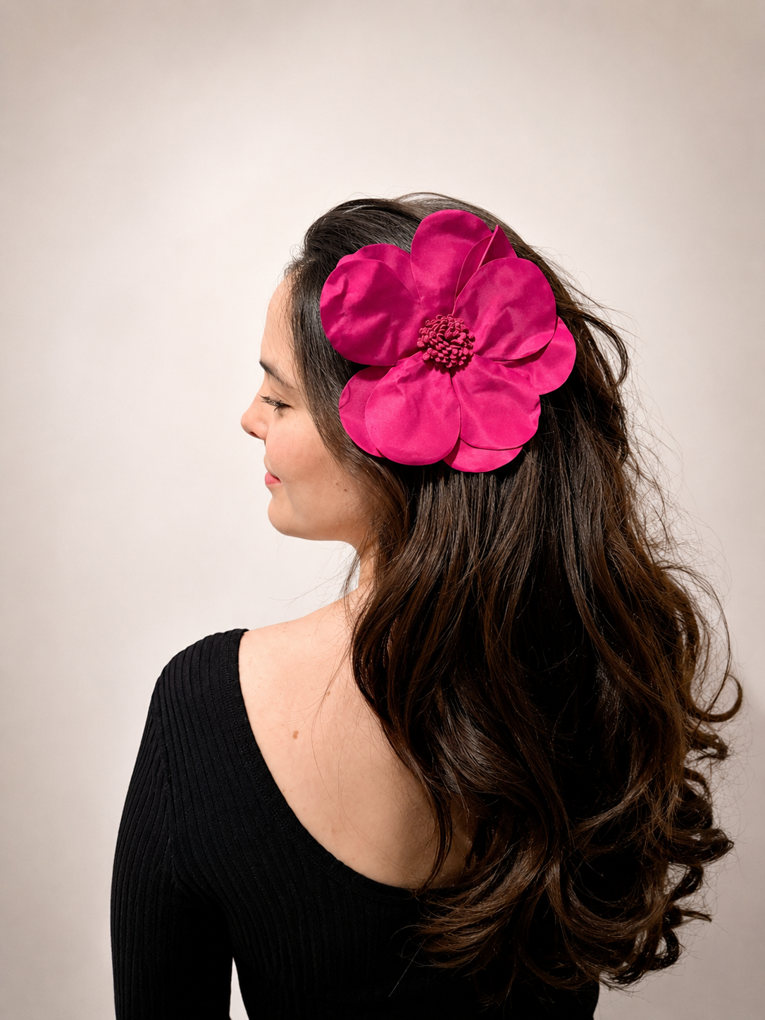 Fleur en soie ADONIS - Rose Fuchsia