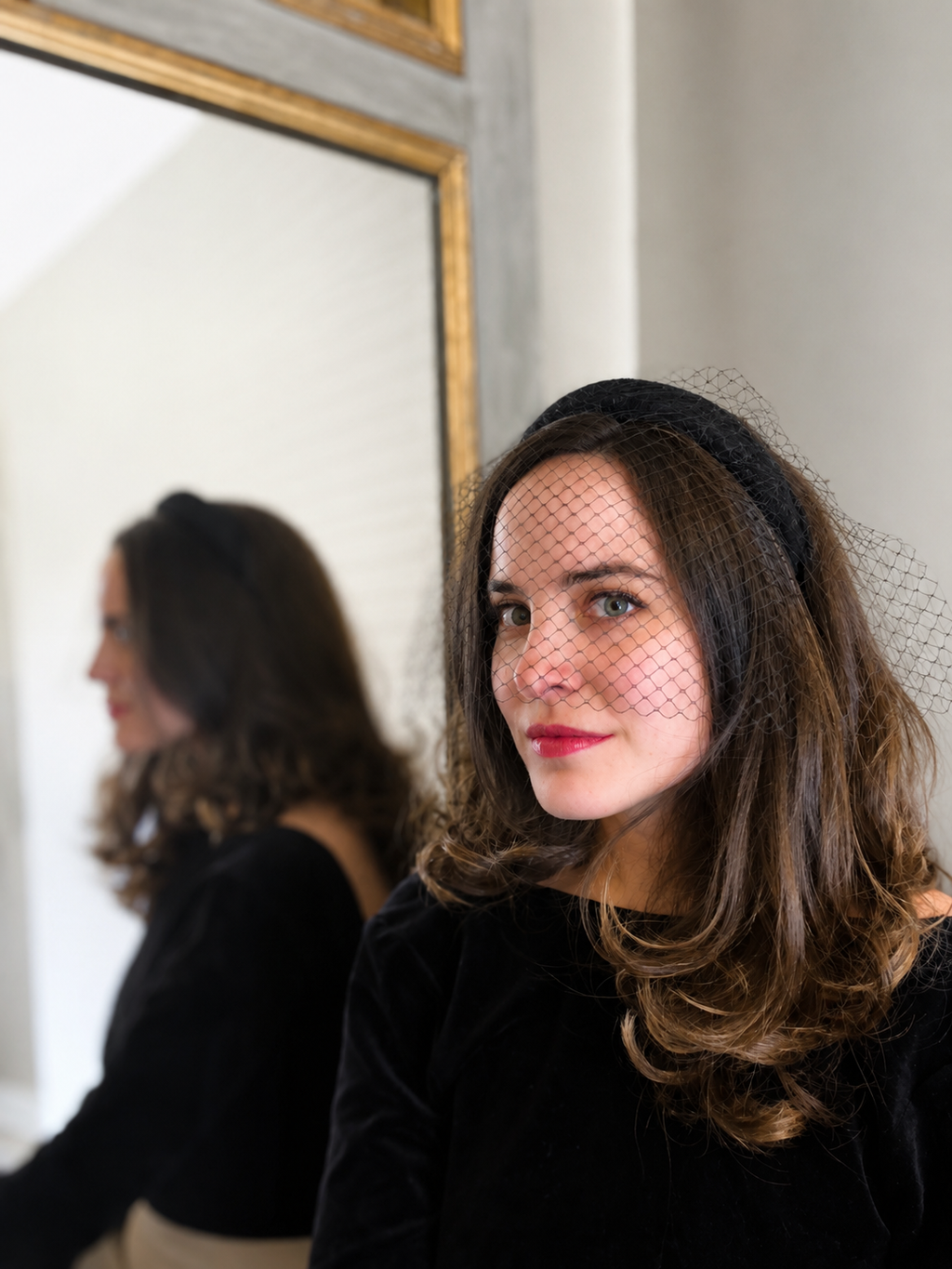 Headband noir - voilette