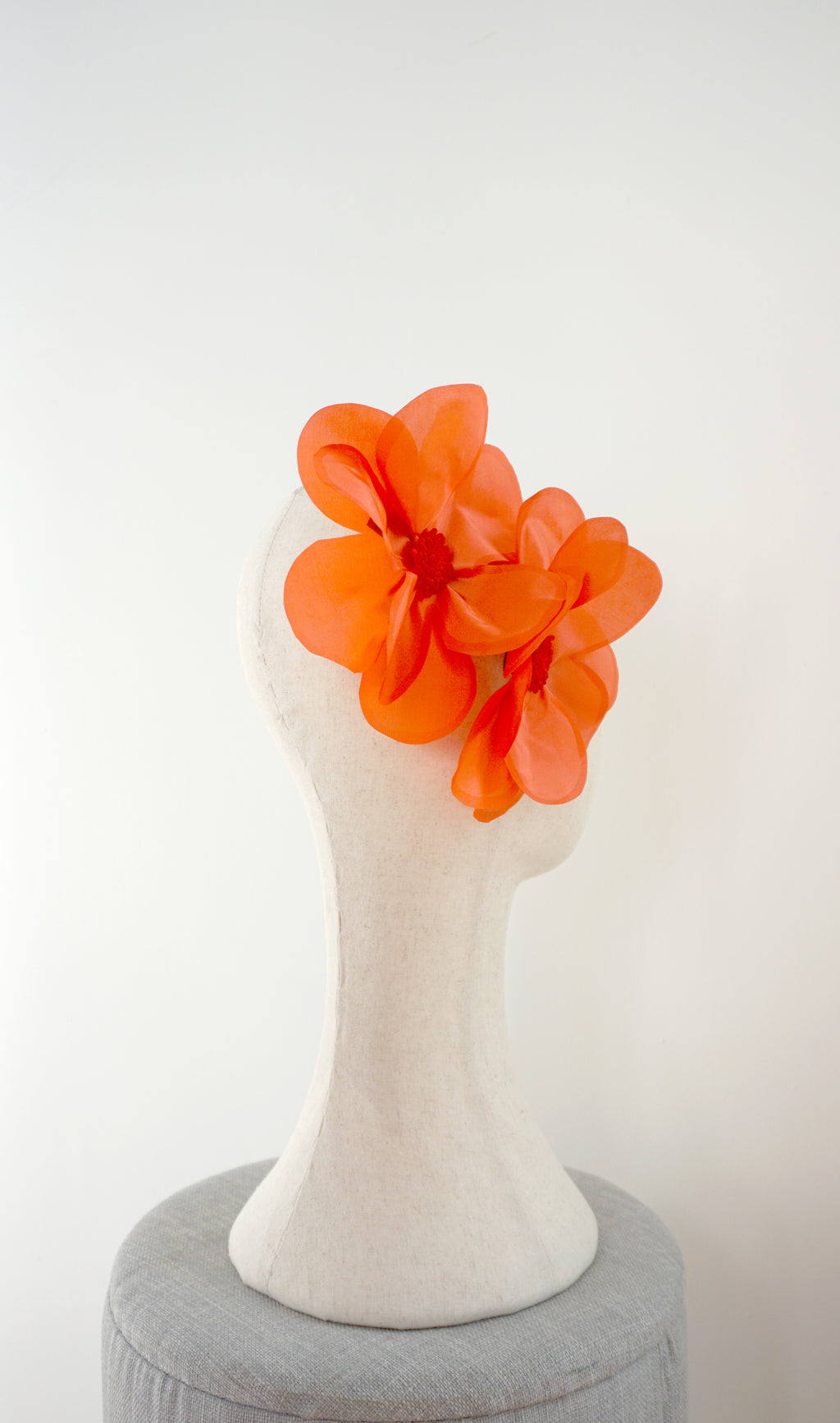 Fleur en soie ADONIS - Orange Capucine