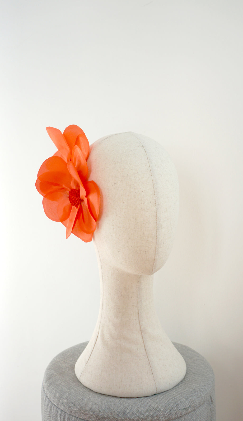 Fleur en soie ADONIS - Orange Capucine