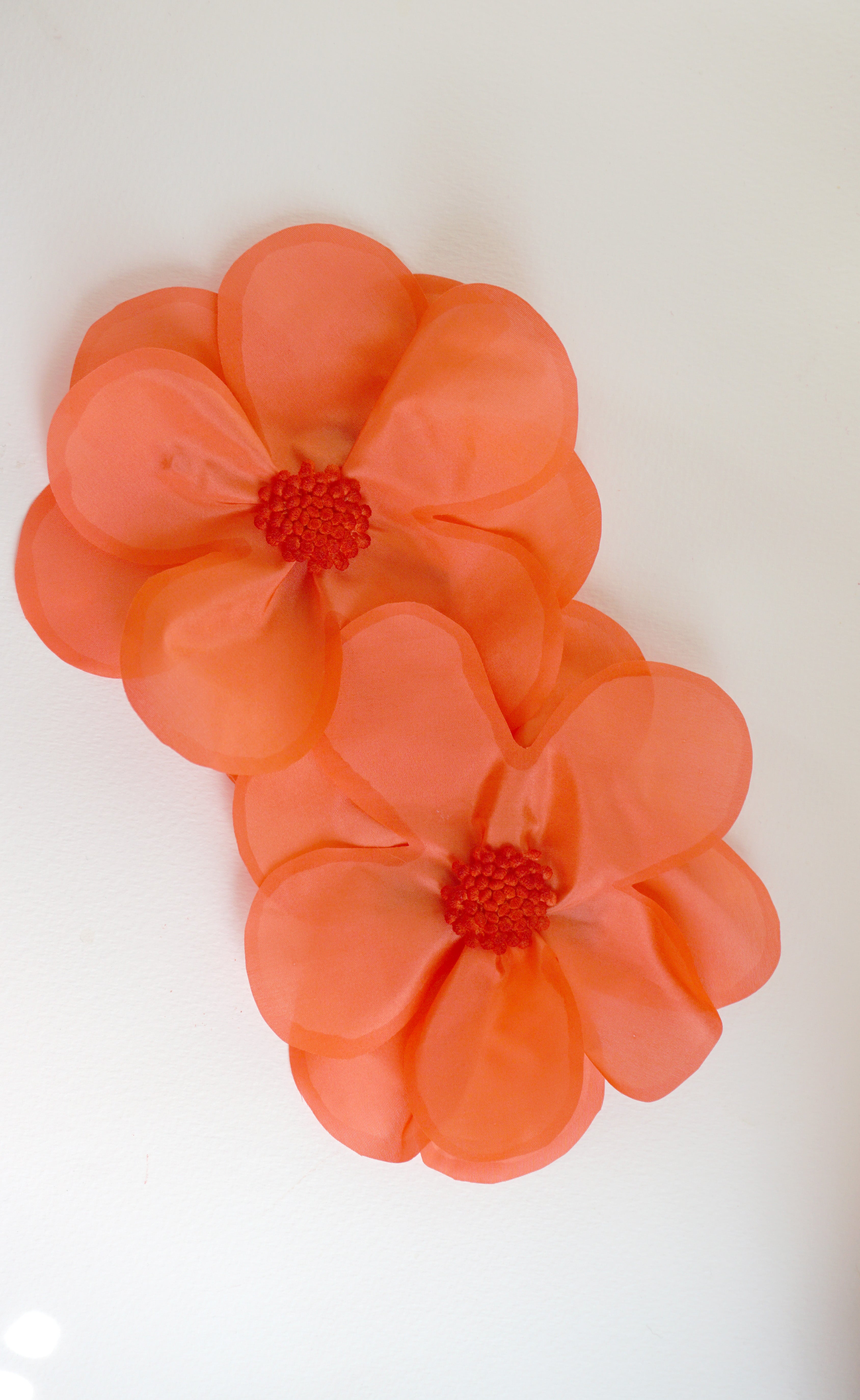 Fleur en soie ADONIS - Orange Capucine